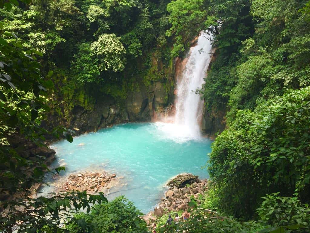 costa rica waterfalls Rio Celeste waterfall